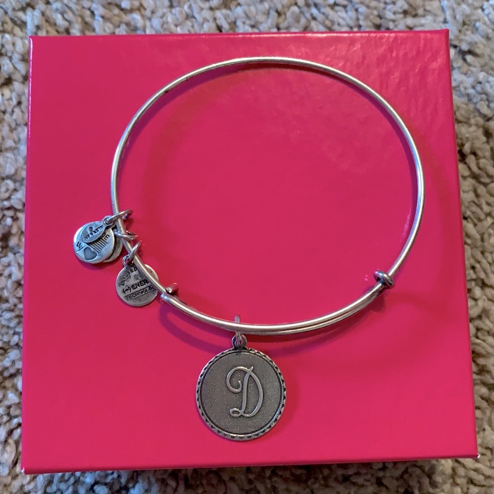 Alex and Ani silver “D” bracelet